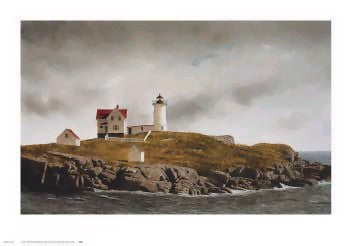 Nubble Light by Douglas Brega Wall Art Décor 23 x 33 Art Print