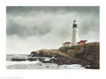 Portland Light by Douglas Brega Wall Art Décor 24 x 32 Art Print