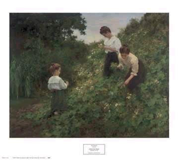 Flower Girls by Herman Seeger Wall Art Décor 35 x 44 Art Print
