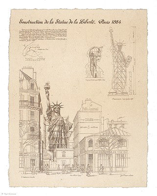 Statue of Liberty, Paris by Yves Poinsot Wall Art Décor 13 1/2 x 10 1/2 Art Print