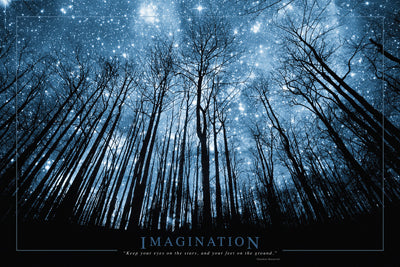 Imagination: Trees & Stars by Anon Wall Art Décor 24 x 36 Art Print