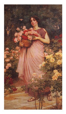 In a Garden of Roses by Richard Willes Maddox Wall Art Décor 24 x 13 Art Print