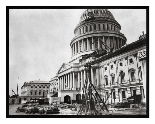 US Capitol Building Unfinished, 1863 by Anon Wall Art Décor 16 x 20 Art Print