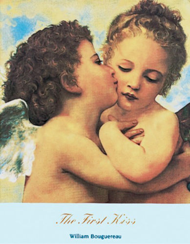 The First Kiss, 1890 by William-Adolphe Bouguereau Wall Art Décor 14 x 11 Art Print