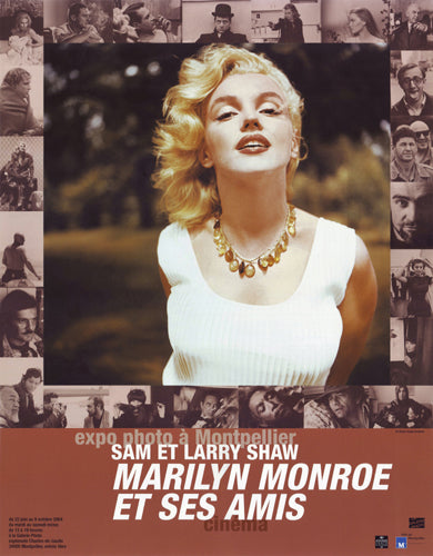 Marilyn Monroe and Her Friends Exhibition Poster, 2004 by Sam Shaw Wall Art Décor 25 5/8 x 19 3/4 Art Print