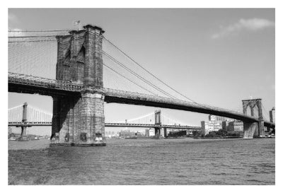Brooklyn Bridge and Manhattan Bridge, Day by Phil Maier Wall Art Décor 12 1/4 x 18 Art Print