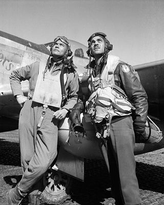 Tuskegee Airman Col. Benjamin O. Davis, Ramitelli, Italy, WWII by McMahan Photo Archive Wall Art Décor 10 x 8 Art Print