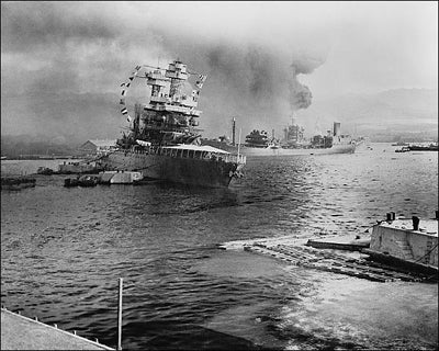 USS Neosho Art Print: Pearl Harbor Attack - Naval History Wall Decor by McMahan Photo Archive