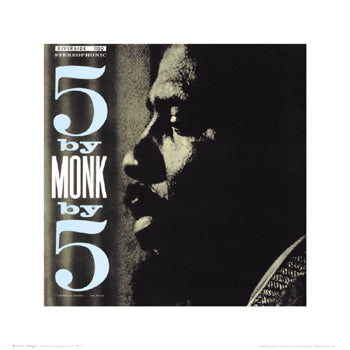 Thelonious Monk 5 by Monk by 5 Abstract Wall Art Print - Modern Jazz Decor