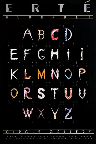 Alphabet (Black) by Erté - Romain de Tirtoff Wall Art Décor 36 x 24 inch Art Print