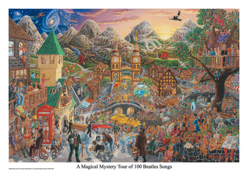 A Magical Mystery Tour: 100 Beatles Songs Art Print by Tom Masse - Wall Decor