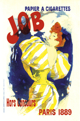 Job Papier a Cigarettes by Jules Cheret: Vintage French Advertising Art Print