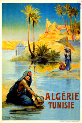 Algerie Tunisie Art Print by Louis Lessieux - Vintage Travel Poster Wall Decor