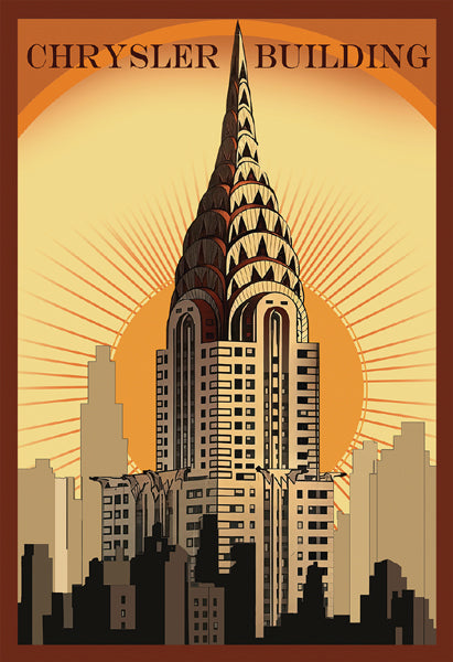 Chrysler Building Art Print | Iconic New York City Landmark Wall Decor 18.5 x 12.5 inch