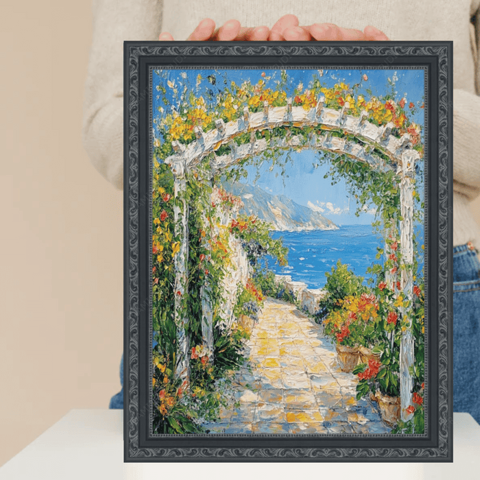 36x48 Frame Ornate Beaded Scoop Black Picture Frame Cris Cross