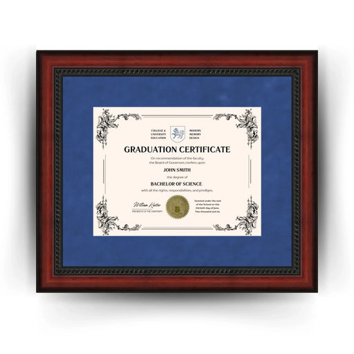 Florida International University Diploma Frame 8.5x11 Certificate Blue