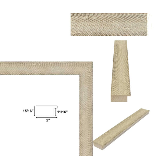 24x24 Frame Drift wood Barnwood White Wash Rustic Picture Frame Vintage