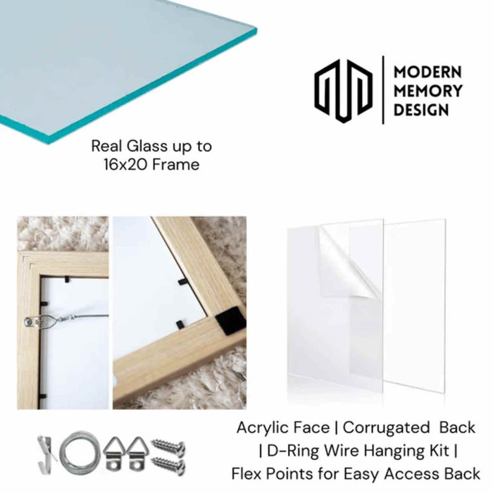 32x48 Frame Flat Coffee Bean Wood Grain Picture Frame