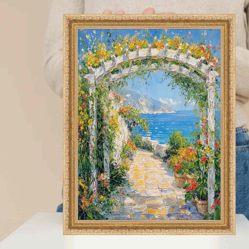 27x27 Frame Italian Bright Gold Beaded Picture Frame