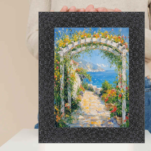 12x15 Frame Modern Retro Glossy Black Glitter Picture Frame