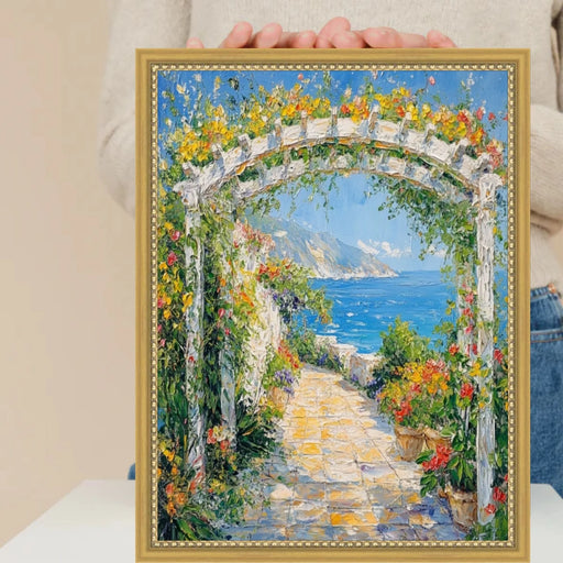 30x36 Frame Narrow Bead Antique Gold Picture Frame