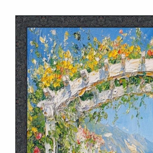 20x30 Frame Slim Black Ash Floral Picture Frame