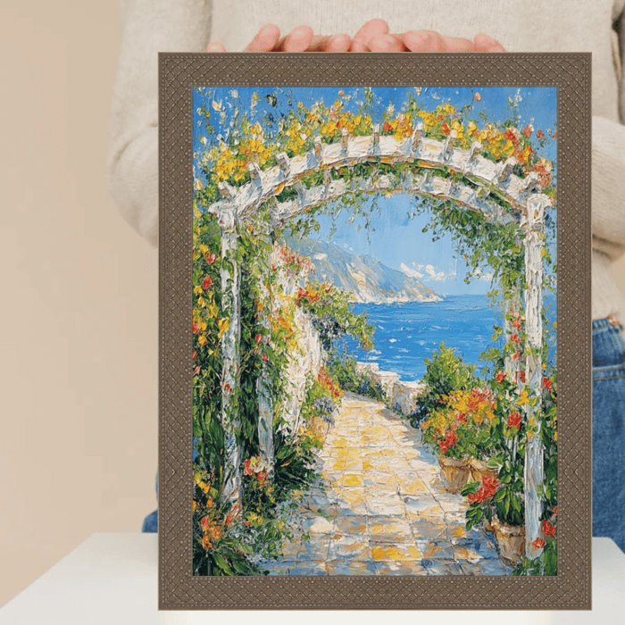 30x30 Frame Slim Cris Cross Gothic Aged Antique Silver Picture Frame