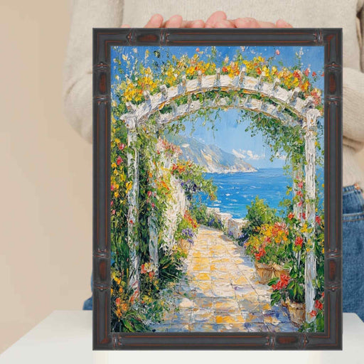 27x27 Frame Slim Dark Bamboo Wood Picture Frame Boho