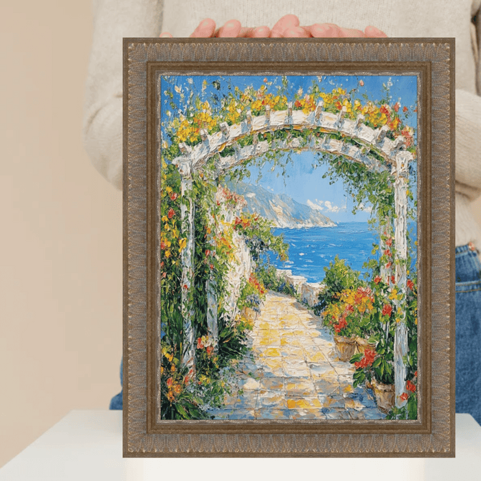 36x48 Frame Wheat Leaf Gold With Silver Wash Picture Frame