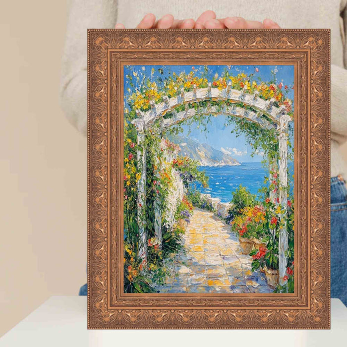 32x48 Frame Wide Aged Gold Leaf Gothic Luxury Picture Frame