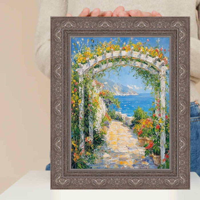 12x16 Frame Wide Aged Vintage Silver Leaf Gothic Luxury Picture Frame
