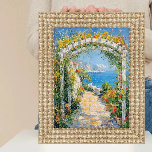 30x30 Frame Bright Gold Glitter Metallic Picture Frame - Modern Disco Retro