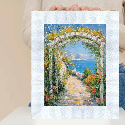 13x17 Frame Wide Bright White Glitter Gloss Picture Frame