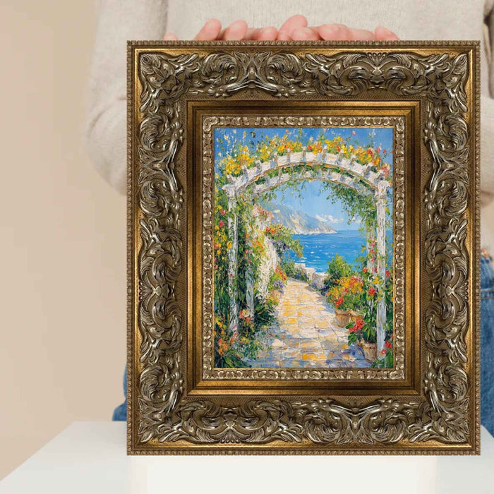 32x48 Frame Ornate Wide Italian Baroque Antique Silver Picture Frame