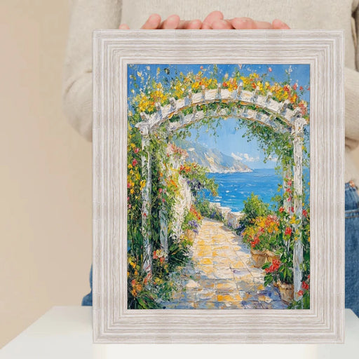 27x41 Frame Wide Rustic Wood Grain White Wash Picture Frame