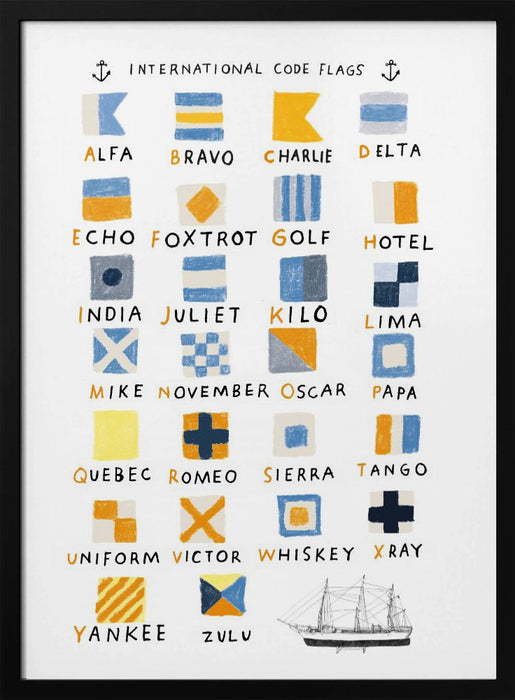 Nautical Flags - Hanna Melin Framed Art | Home or Office Art
