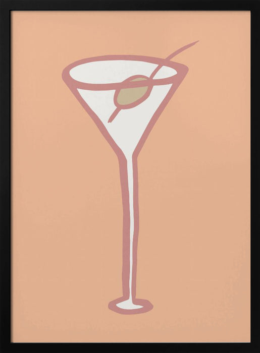 Olive In Glass Peach Fuzz Poster - Pictufy Studio Framed Art | Home or Office Art