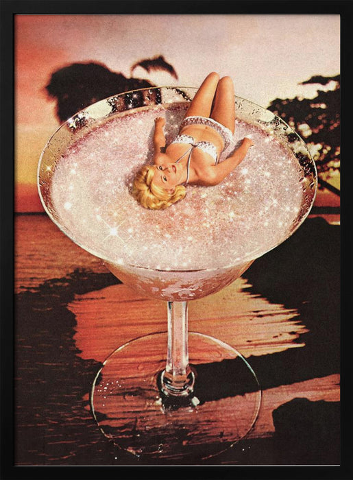Glitter Pink Margarita - Vertigo Artography Framed Art | Home or Office Art