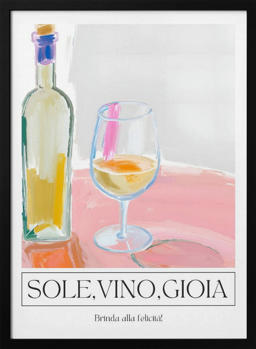 Sole, vino, gioia - Ohkimiko Framed Art | Home or Office Art