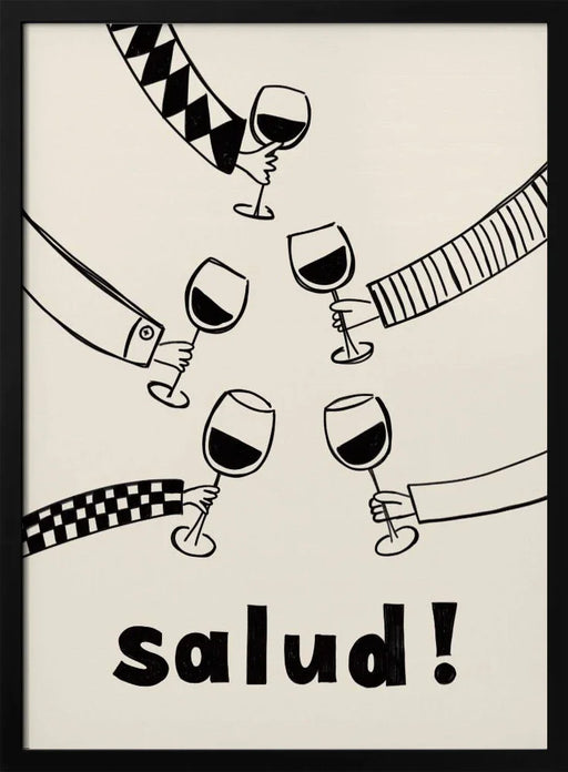 Pictufy Festive Salud Red A2 - Rio Soléy Framed Art | Home or Office Art