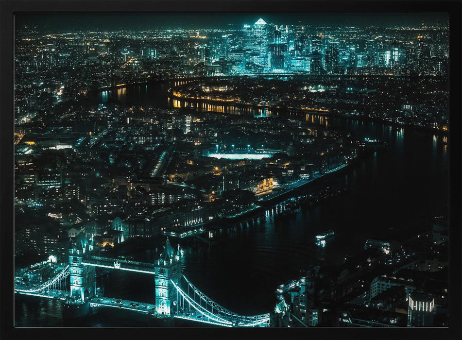 Cyberpunk London Framed Art I Framed Art ShutterLore | Home or Office Art