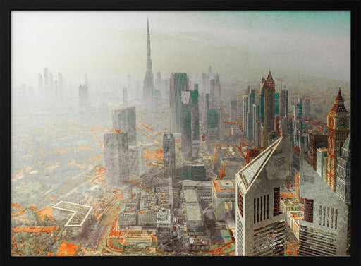 Twin Tower Framed Art Dubai Framed Art Carmine Chiriacò | Home or Office Art