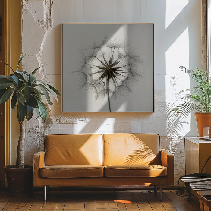 Tragopogon Square Canvas Art Lotte Grønkjær