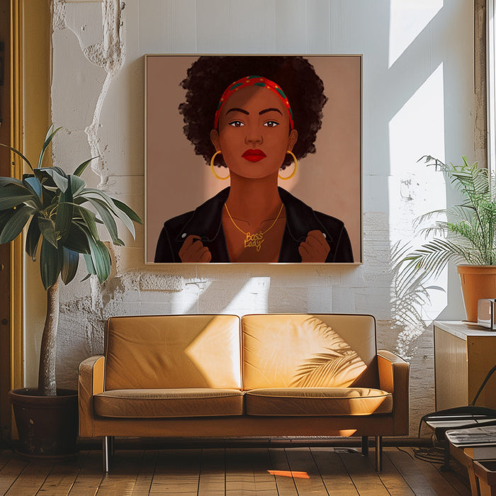 Boss Lady Square Canvas Art Petra Holíková