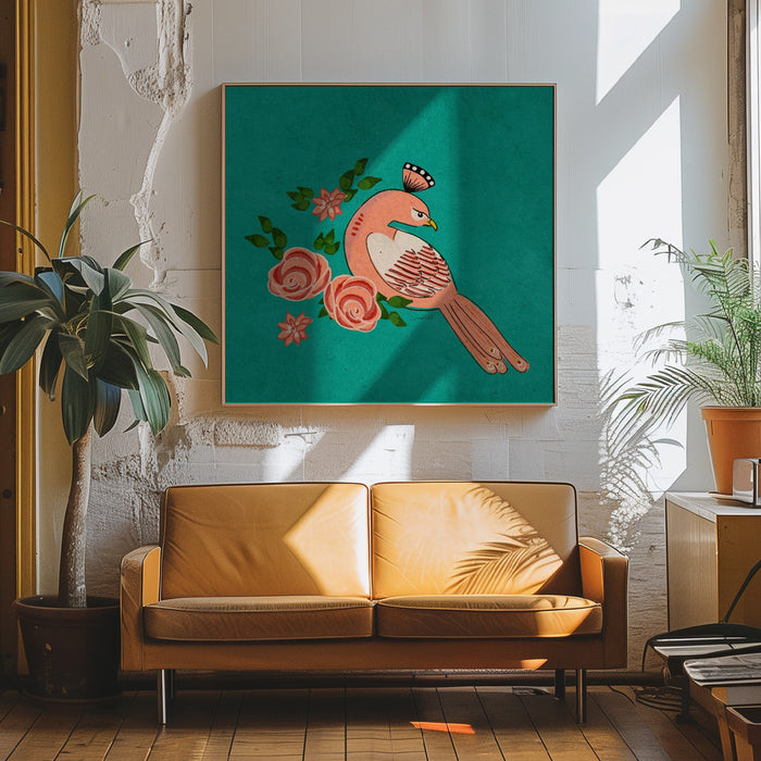 Pigeons In Pakistan Erum Khalili.png Square Canvas Art Erum Khalili