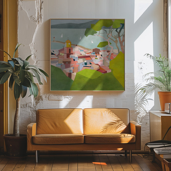 Saint Tropez Kopie2 by Ana Rut Bre Square Canvas Print Art for Modern Home Decor. Decorate your office or living room with canvas artwork