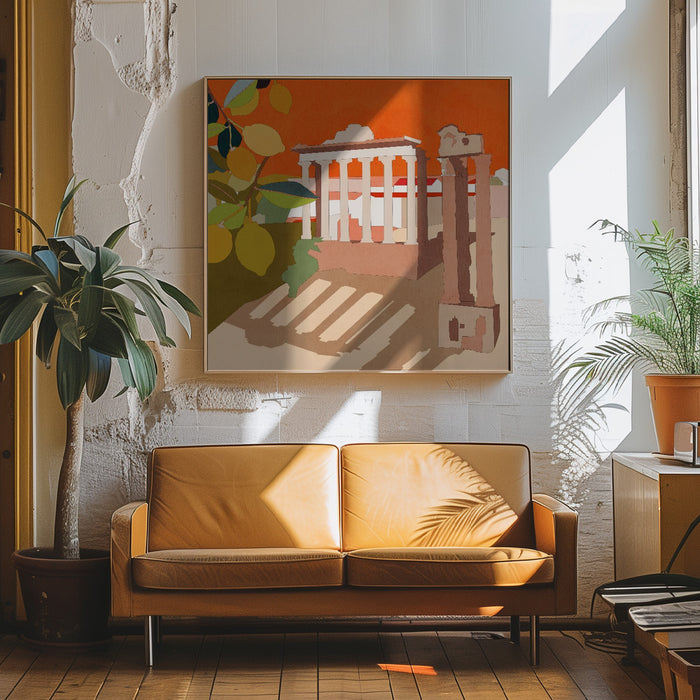 Rom 3 by Ana Rut Bre Square Canvas Print Art for Modern Home Decor. Decorate your office or living room with canvas artwork
