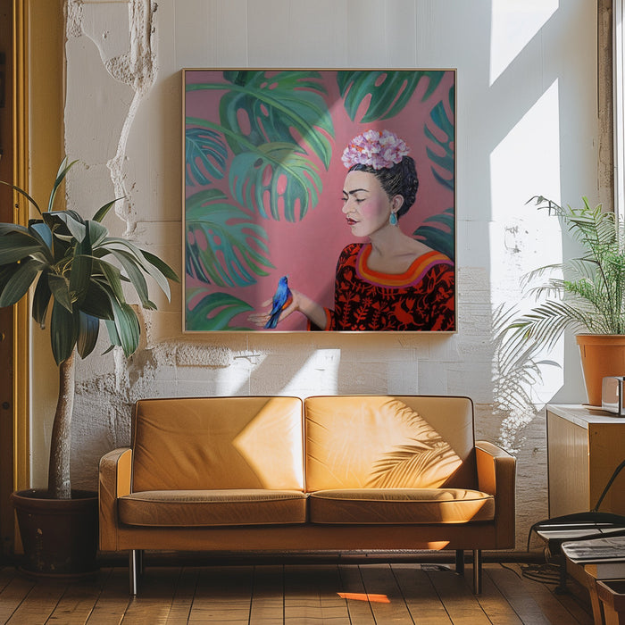 Te Confier Chacun De Mes Secrets by Sylvie Demers Square Canvas Print Art for Modern Home Decor. Decorate your office or living room with canvas artwork