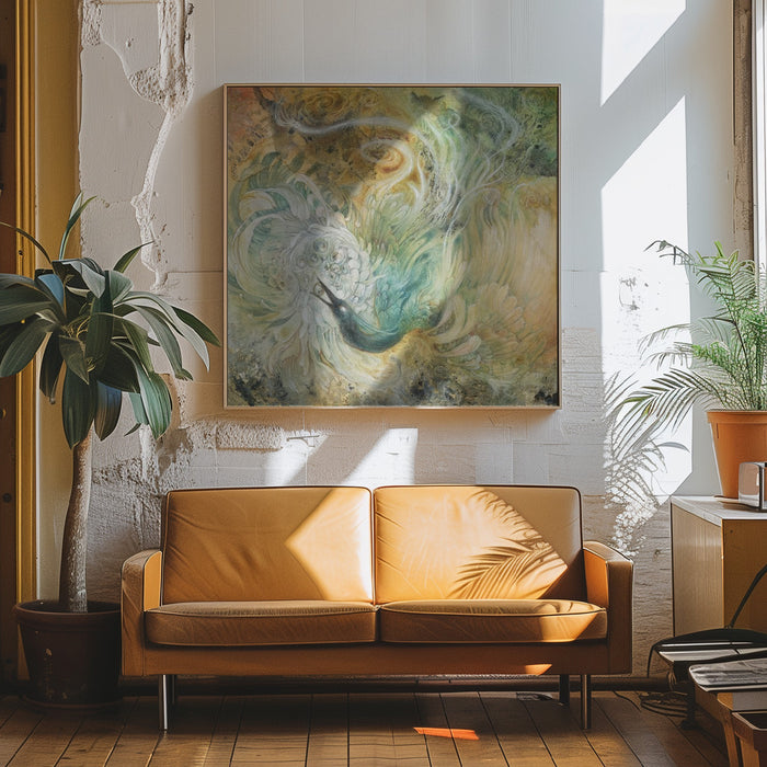 In the Gardens of the Sun by Stephanie Law Square Canvas Print Art for Modern Home Decor. Decorate your office or living room with canvas artwork