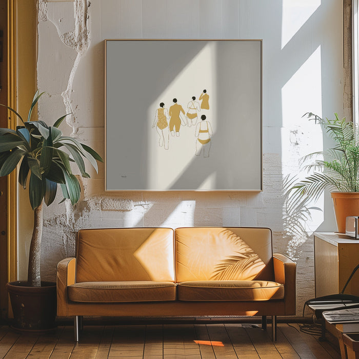 Sunset Gazing by Andi Bell Art Square Canvas Print Art for Modern Home Decor. Decorate your office or living room with canvas artwork